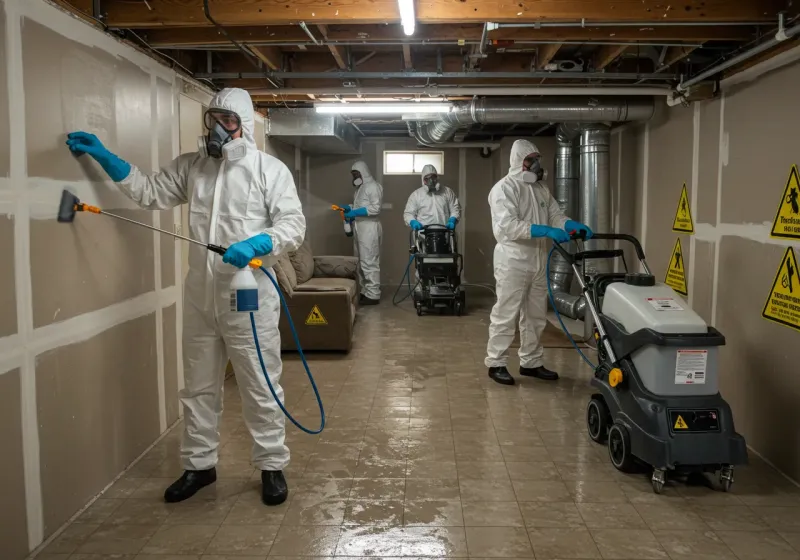 Basement Moisture Removal and Structural Drying process in Cumberland County, PA